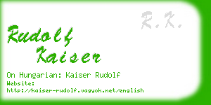 rudolf kaiser business card
